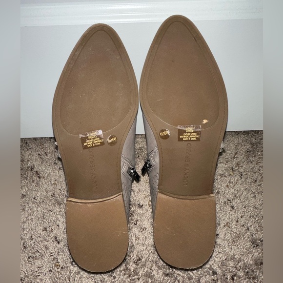 LUCKY BRAND grey leather booties - Picture 4 of 4